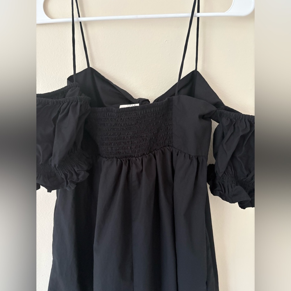 A New Day Black Sleeveless Tie Front Midi Dress Size Small - Picture 11 of 11